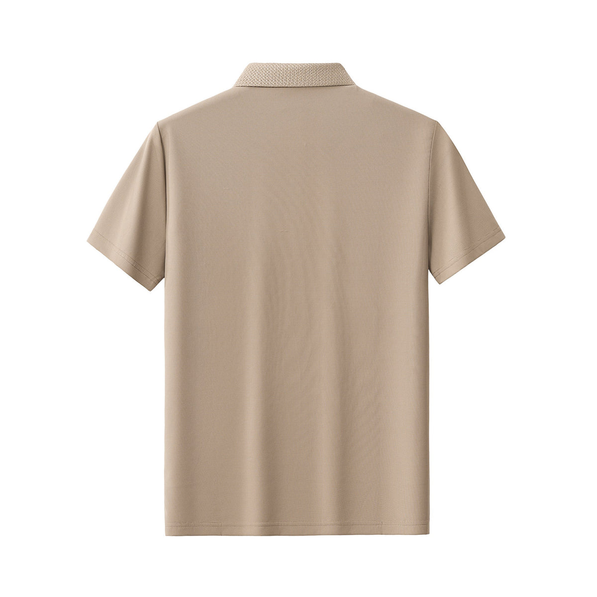 Barocco Stride Contrast Collar Men's Polo - Khaki