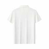 Barocco Stride Contrast Collar Men's Polo - White