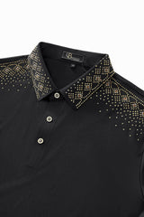 Lustre Trim Polo BLACK/GOLD