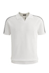 Milano Stripe Collar Knit Polo IVORY