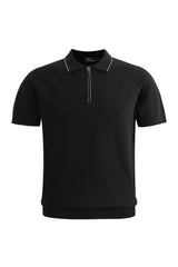 Strada Luxe Knit Polo BLACK