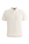 The Portofino Textured Knit Polo WHITE