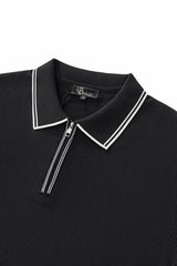Urban Pulse Zip Polo BLACK
