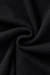 Retro Stripe Zip Polo BLACK/KHAKI