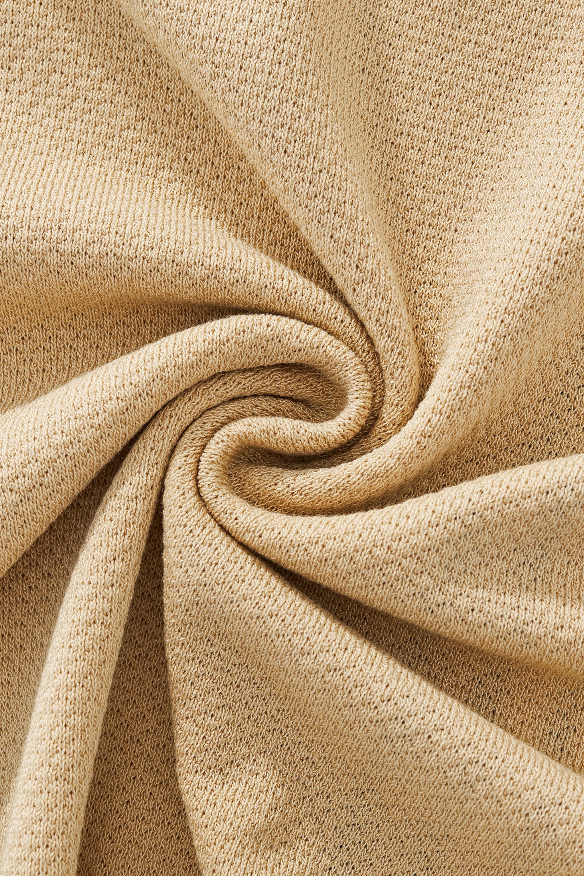 Retro Stripe Zip Polo KHAKI/WHITE