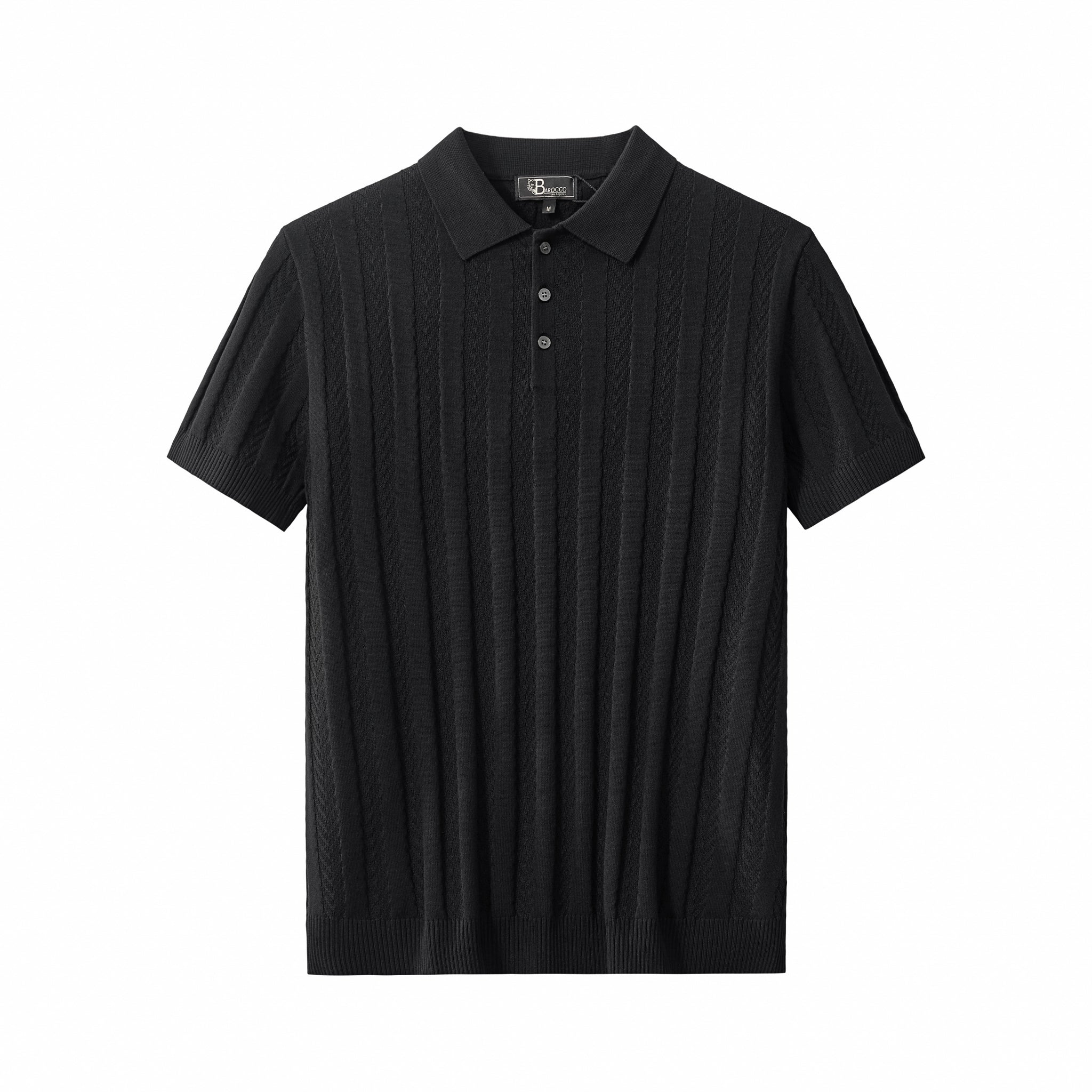 MetroLine Button Polo BLACK