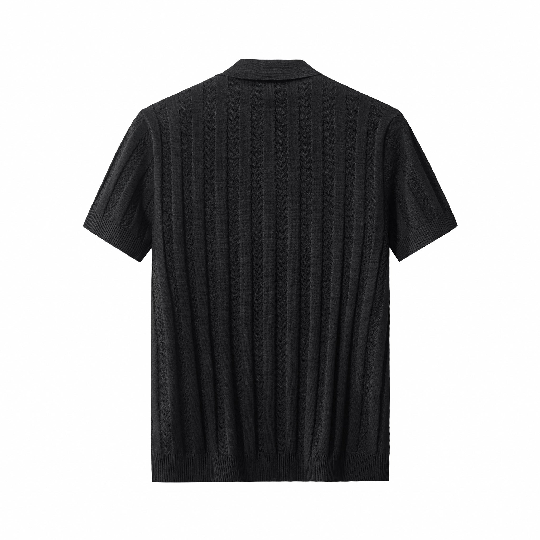 MetroLine Button Polo BLACK