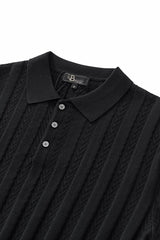MetroLine Button Polo BLACK
