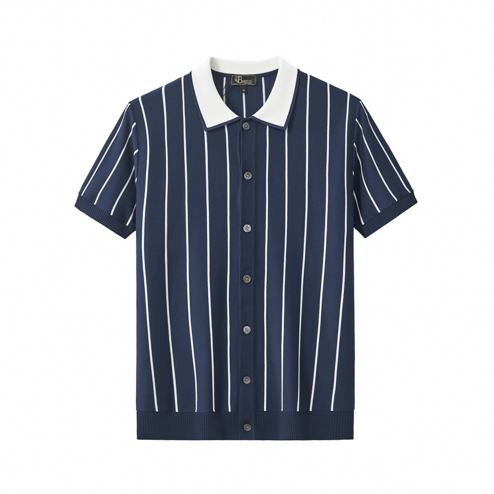 ModStripe Knit Shirt NAVY/WHITE