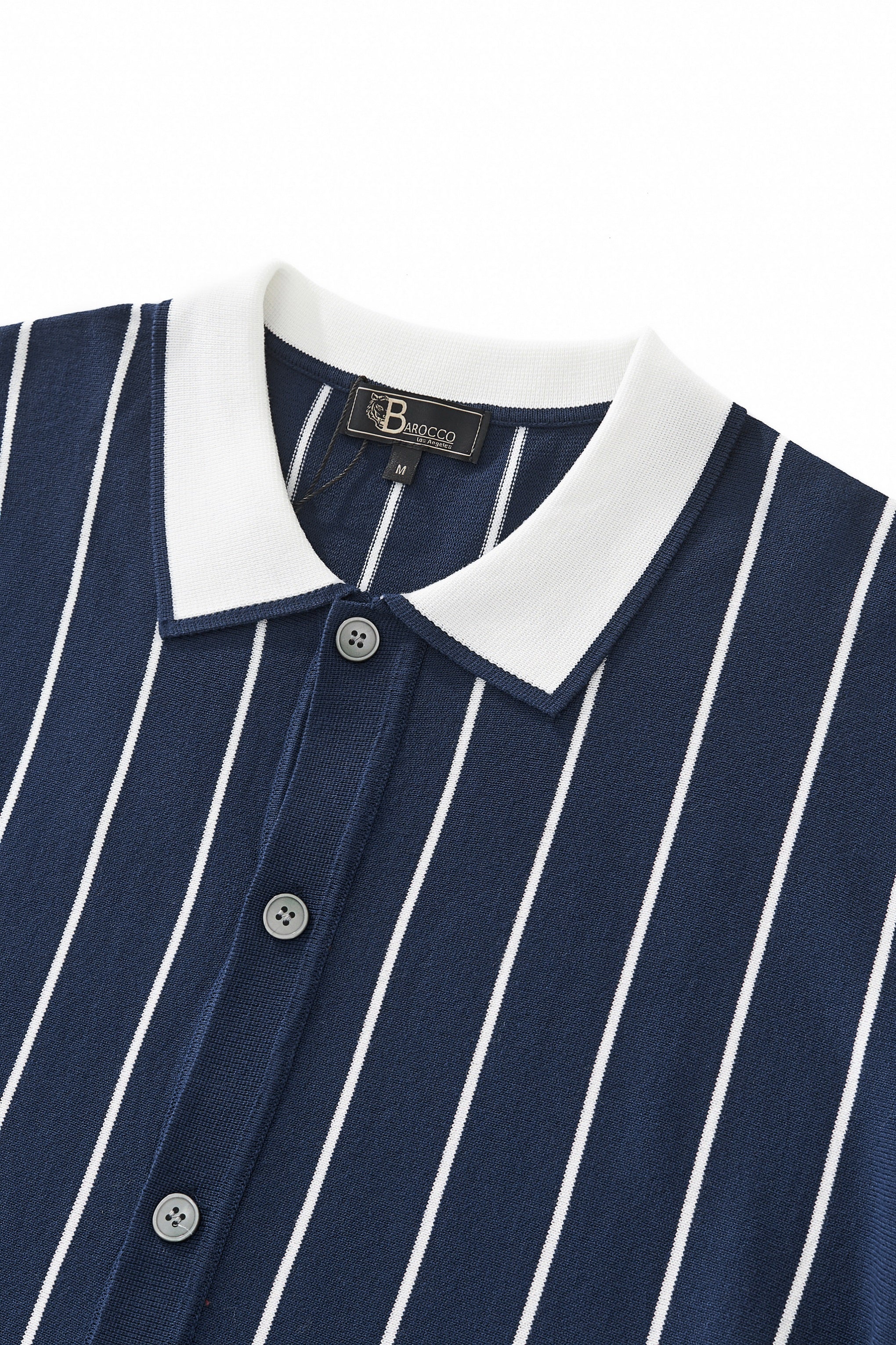 ModStripe Knit Shirt NAVY/WHITE