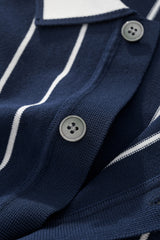 ModStripe Knit Shirt NAVY/WHITE