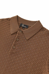 PrimeKnit Button Polo COFFEE