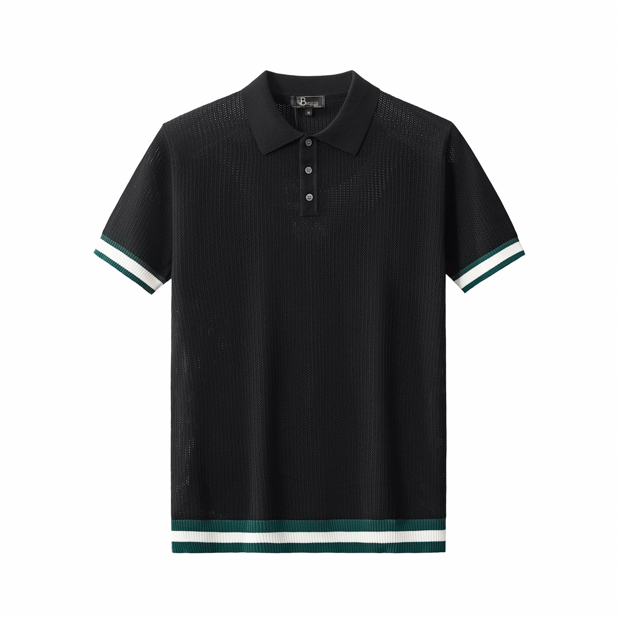 EdgeTrim Mesh Polo BLACK