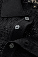 EdgeTrim Mesh Polo BLACK