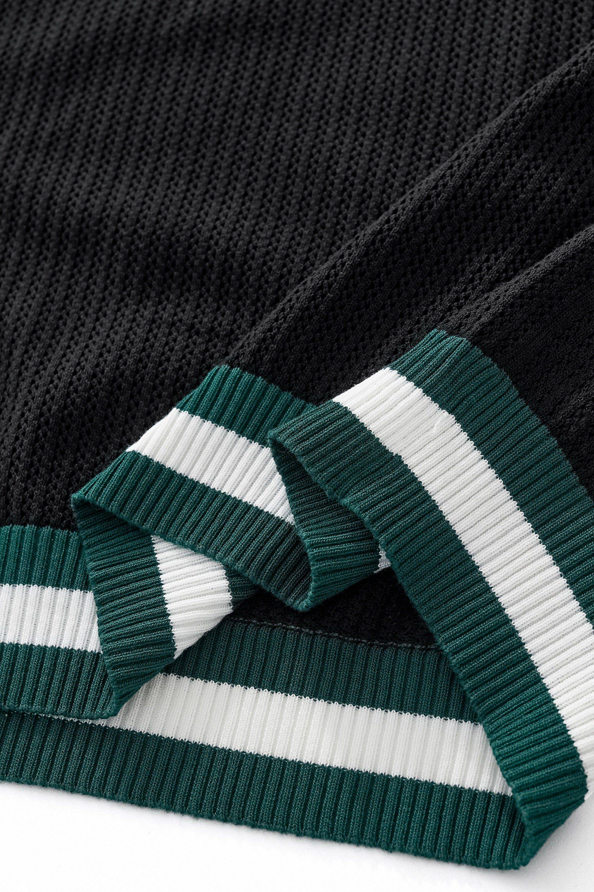 EdgeTrim Mesh Polo BLACK