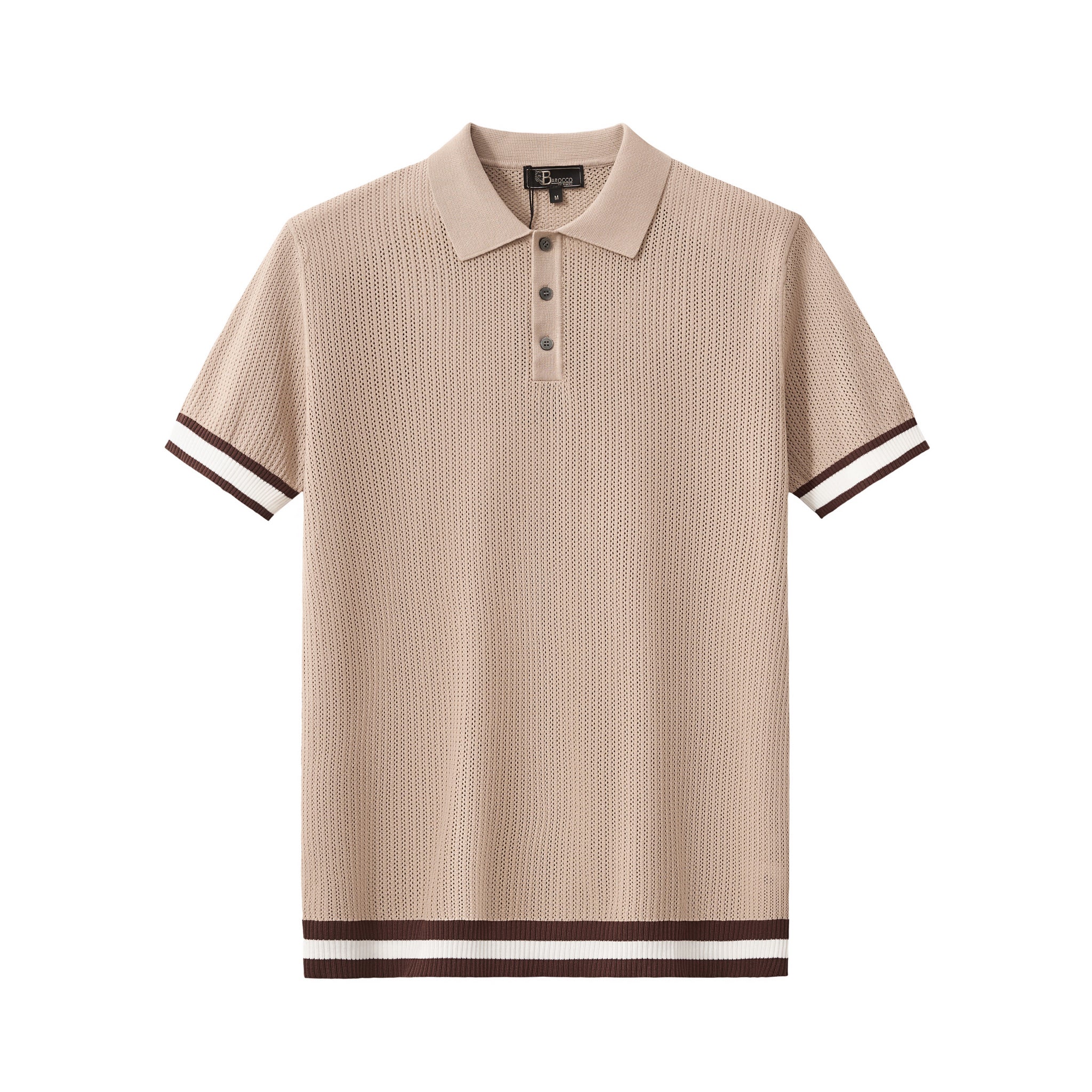 EdgeTrim Mesh Polo KHAKI
