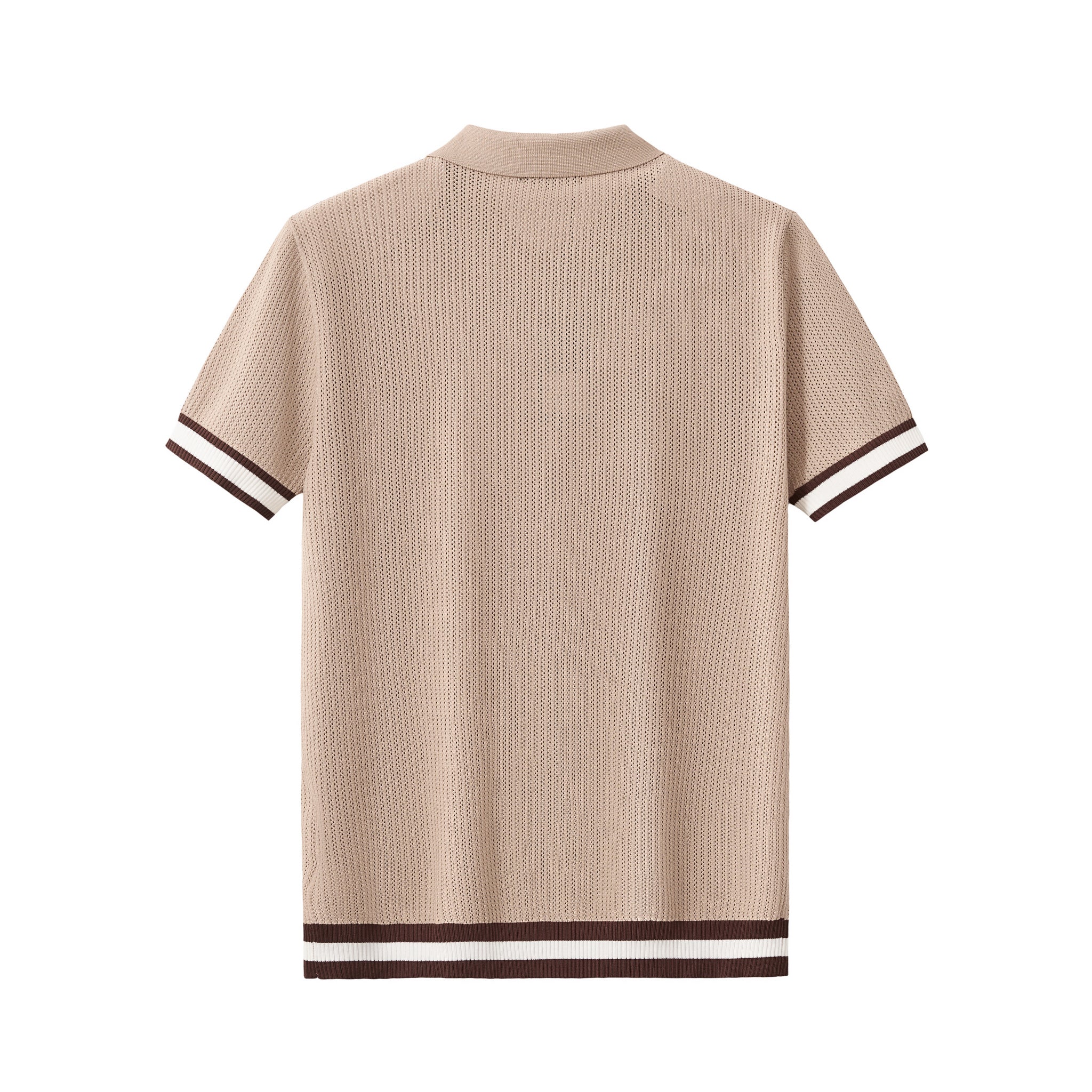 EdgeTrim Mesh Polo KHAKI