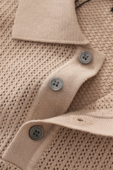 EdgeTrim Mesh Polo KHAKI
