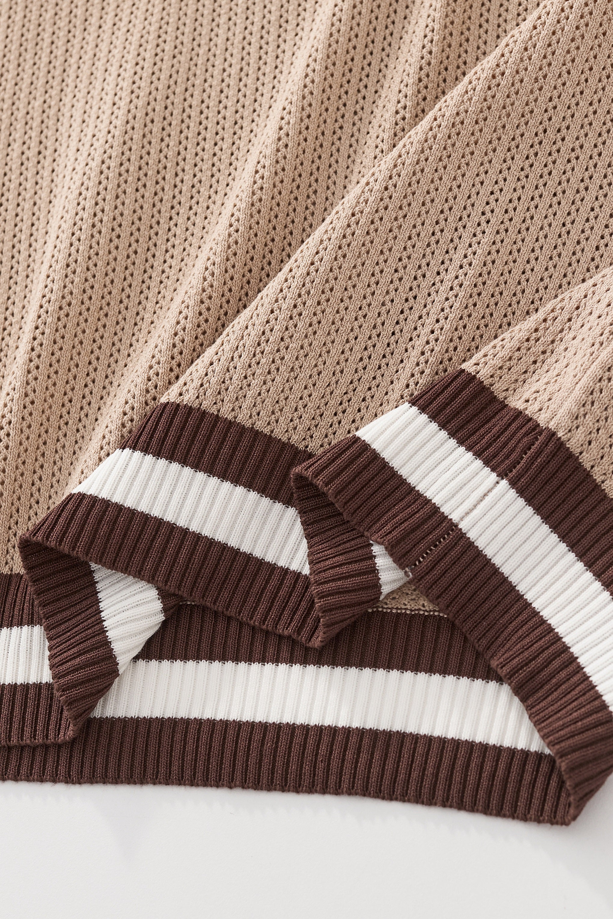 EdgeTrim Mesh Polo KHAKI