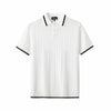 Barocco Textura Men's Knit Polo - Ivory