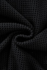 Barocco Ventura Mesh Knit Men's Long Sleeve Shirt - Black