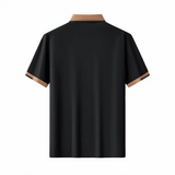 El Baron Contrast Trim Men's Performance Polo - Black