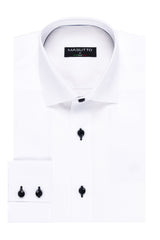 Men's Button Down Modern Fit Long Sleeves Shirt | ROSARIO White