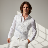 Barocco Glamour Gaze Men's Shirt - White