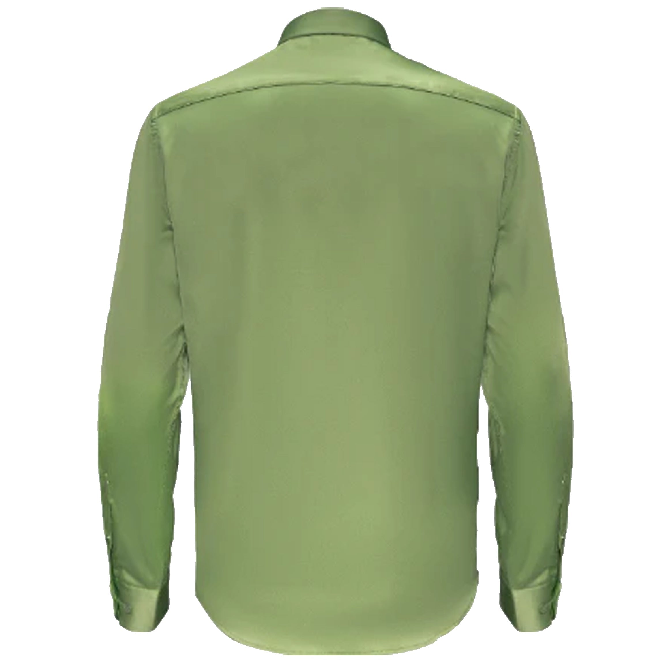Barocco Luxe Satin Stretch Shirt FERN
