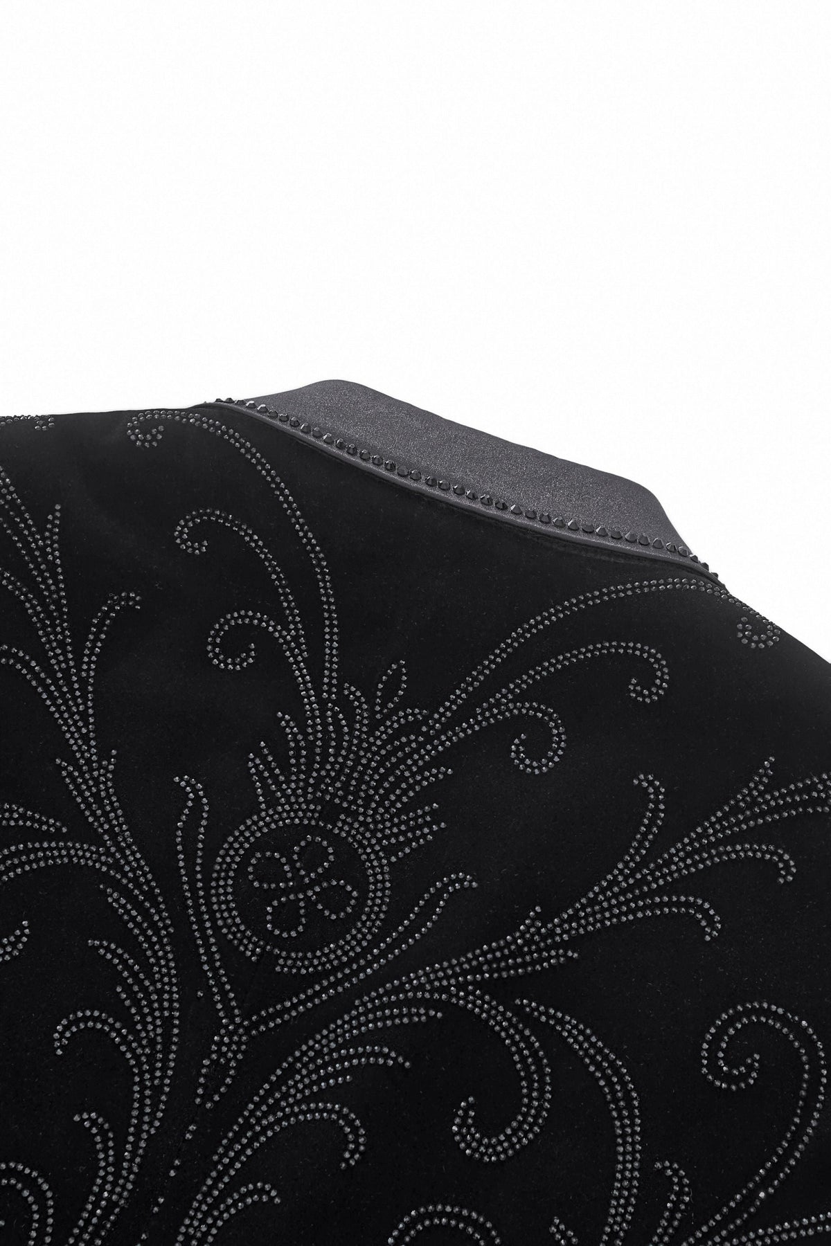 Barocco Valent Noir Men's Velvet Blazer - Black