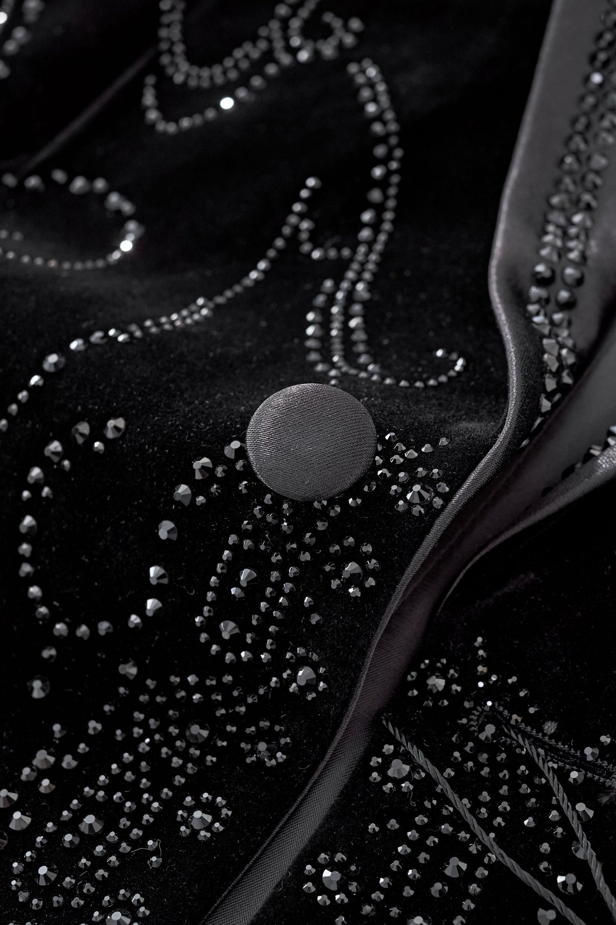 Barocco Valent Noir Men's Velvet Blazer - Black