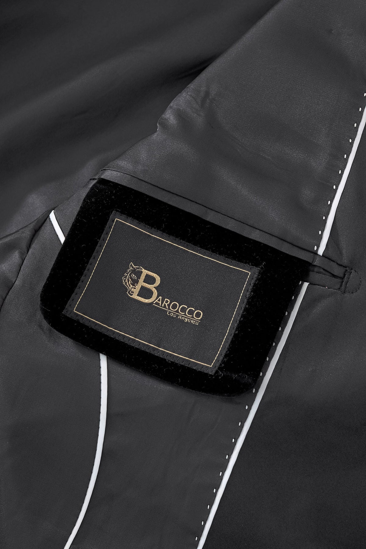 Barocco Valent Noir Men's Velvet Blazer - Black