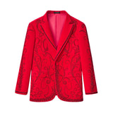 Valent Velvet Blazer RED