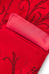 Valent Velvet Blazer RED
