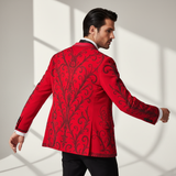 Valent Velvet Blazer RED