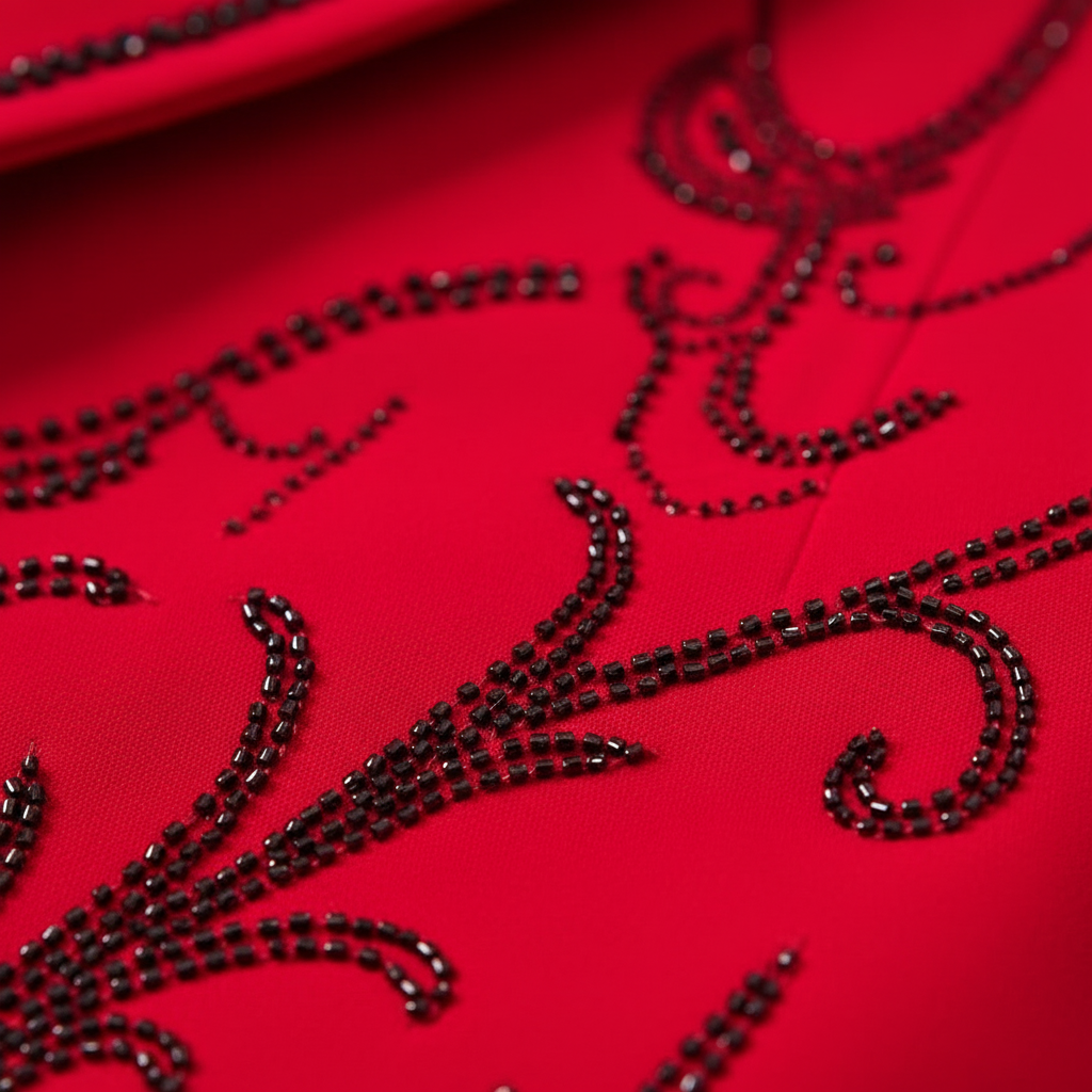 Valent Velvet Blazer RED