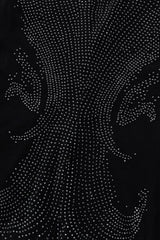 Regal Cascades Embellished Velvet Blazer BLACK/BLACK