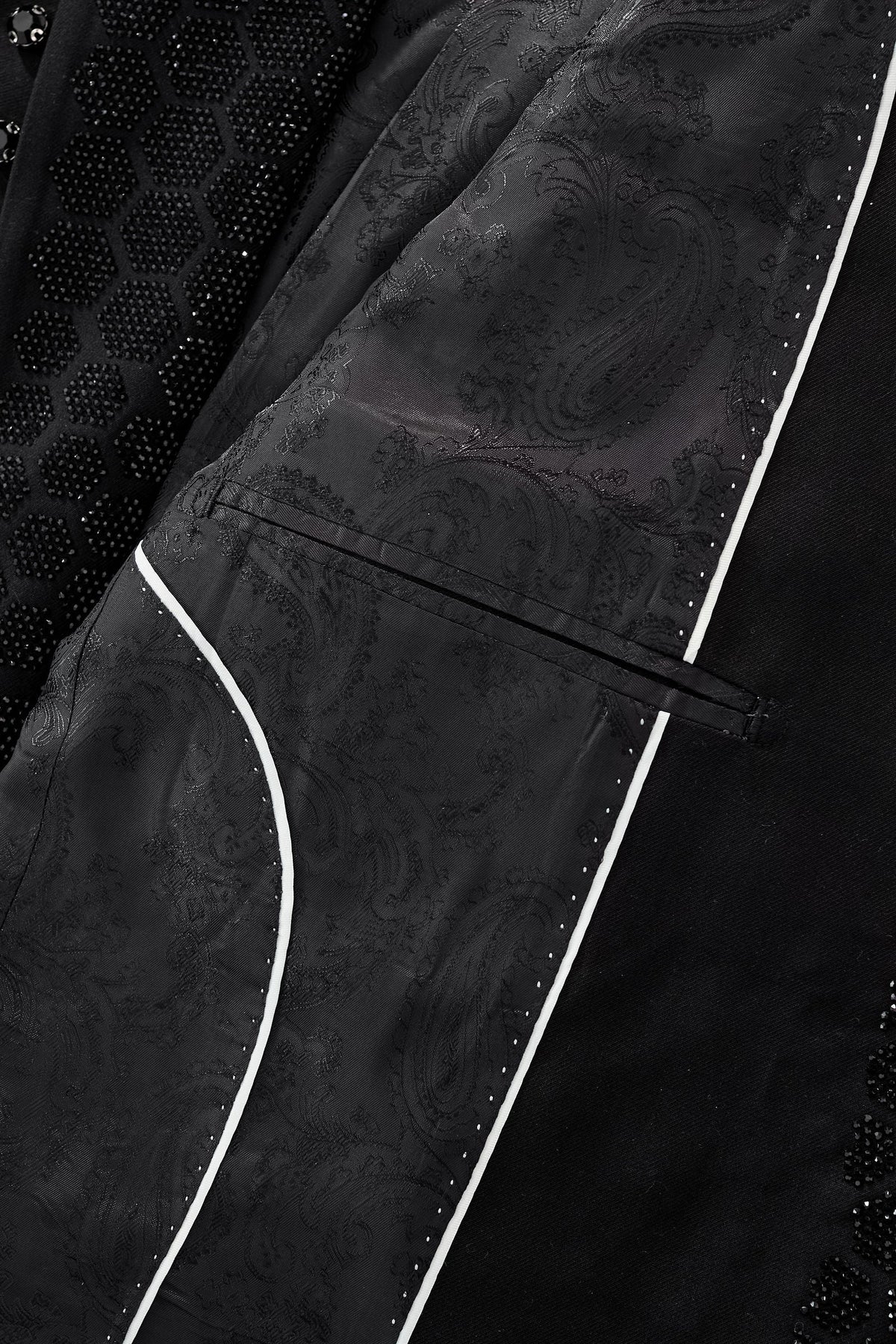 Radiant Hex Crystal Blazer BLACK/BLACK