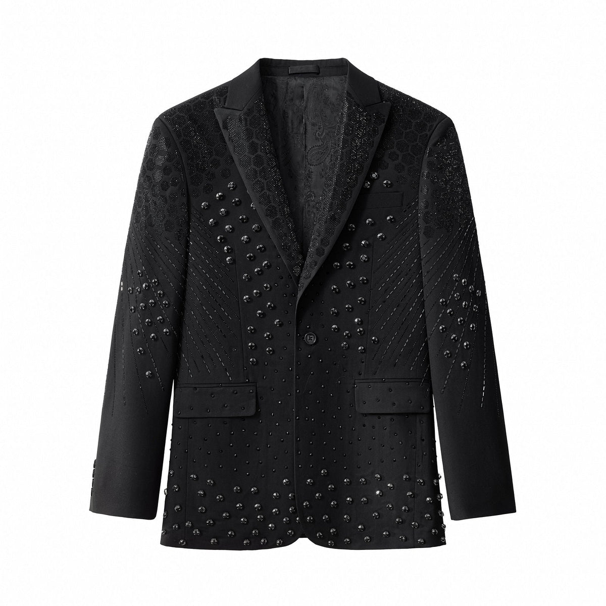 Radiant Hex Crystal Blazer BLACK/BLACK