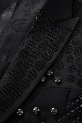 Radiant Hex Crystal Blazer BLACK/BLACK