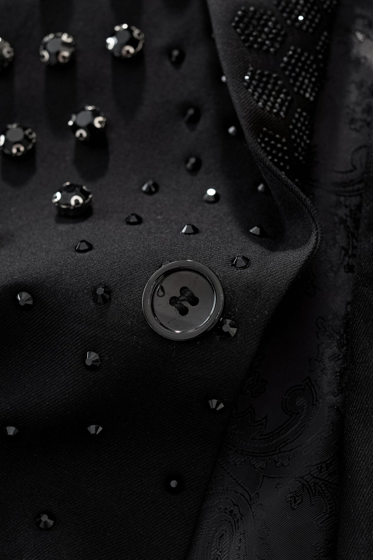Radiant Hex Crystal Blazer BLACK/BLACK