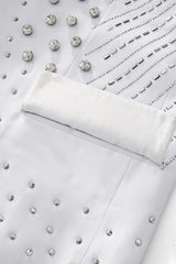 Radiant Hex Crystal Blazer WHITE/SILVER