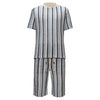 Men’s Striped Textured Two-Piece Set BLUE