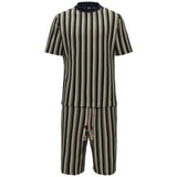 Men’s Striped Knit Two-Piece Set GREEN