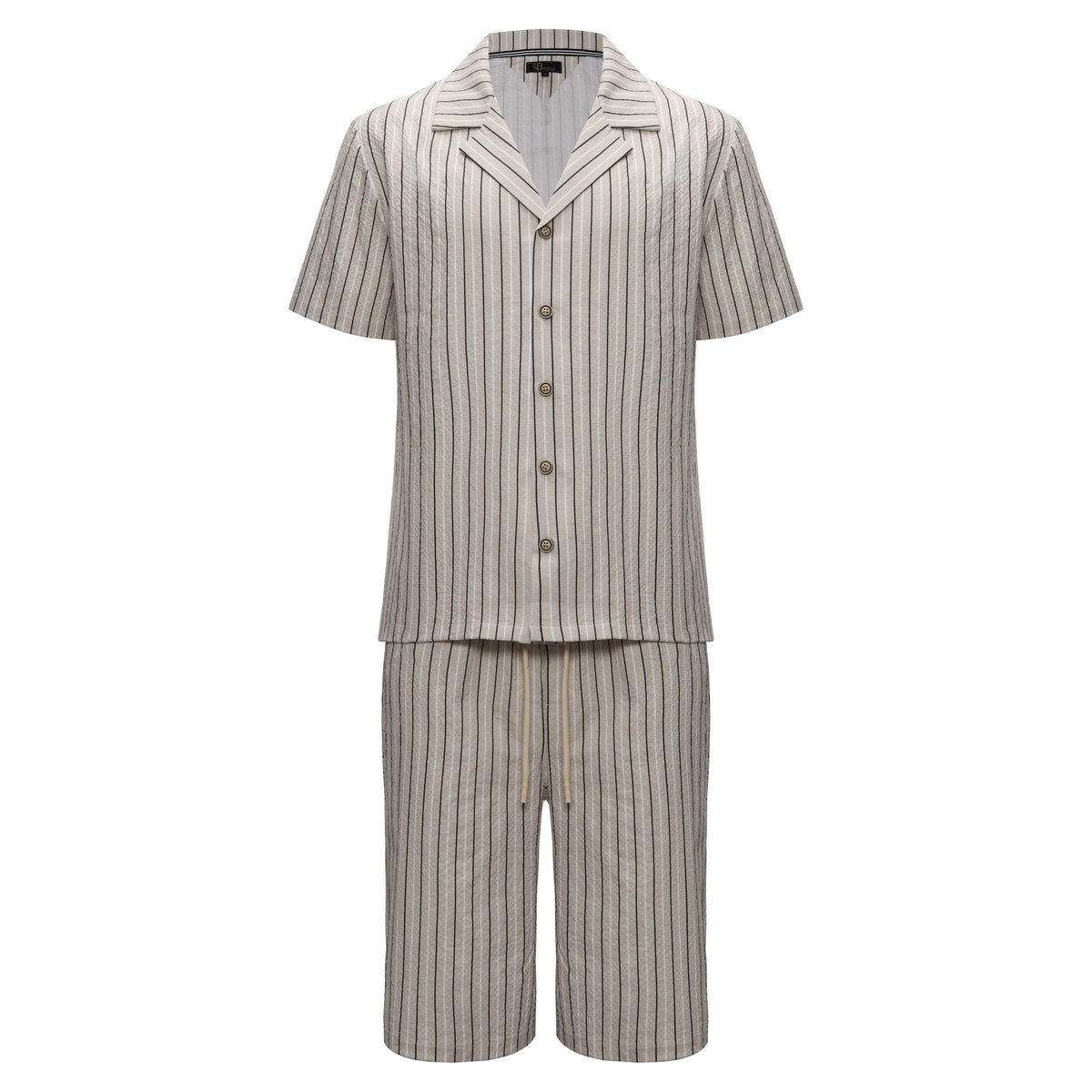 Men’s Classic Striped Lounge Set BEIGE