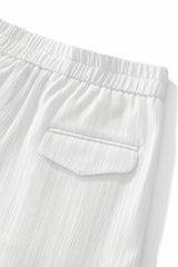 Crinkle Texture Shirt & Pant Set WHITE