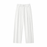 Crinkle Texture Shirt & Pant Set WHITE