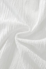 Crinkle Texture Shirt & Pant Set WHITE