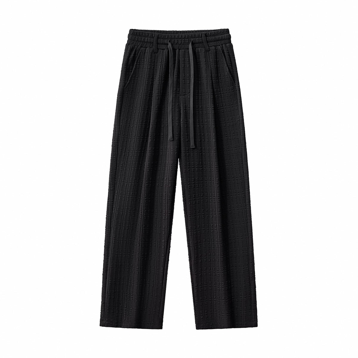 Barocco Loft Men's Textured Shirt & Pants Set - Black