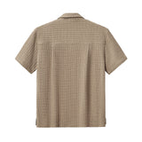 Barocco Loft Men's Textured Shirt & Pants Set - Brown